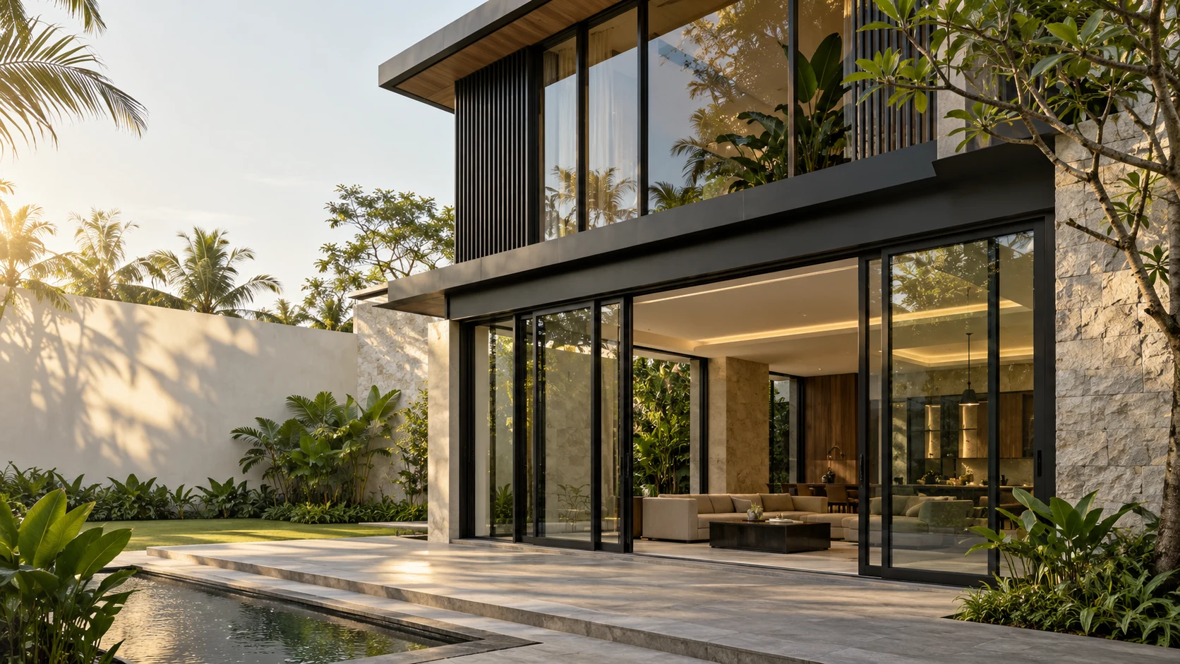 Visual konsep arsitektur modern